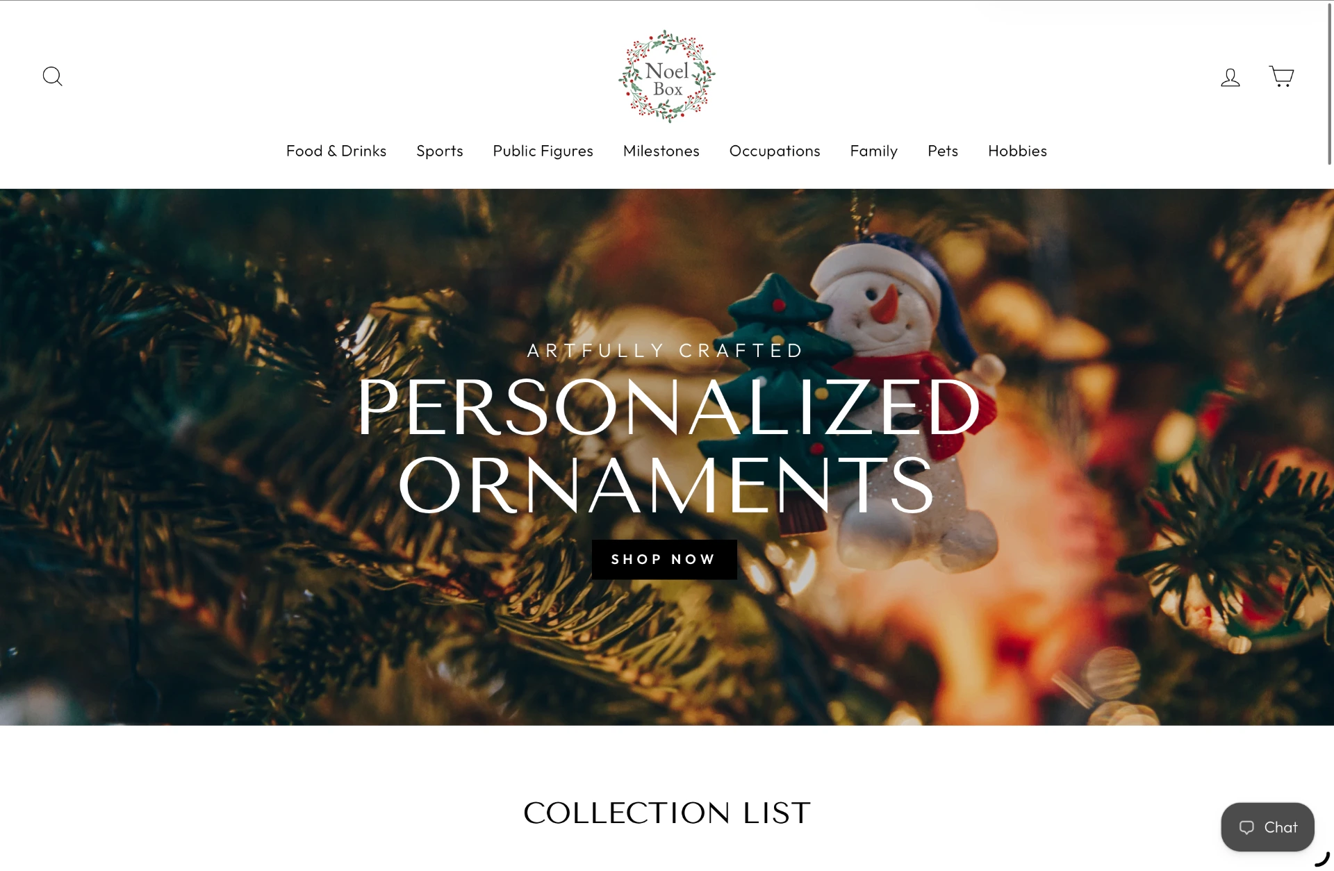 Noel Box website capture